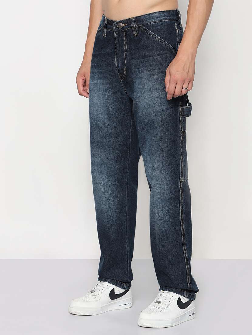 men solid mid rise straight fit jean - 21933437 - Standard Image - 4