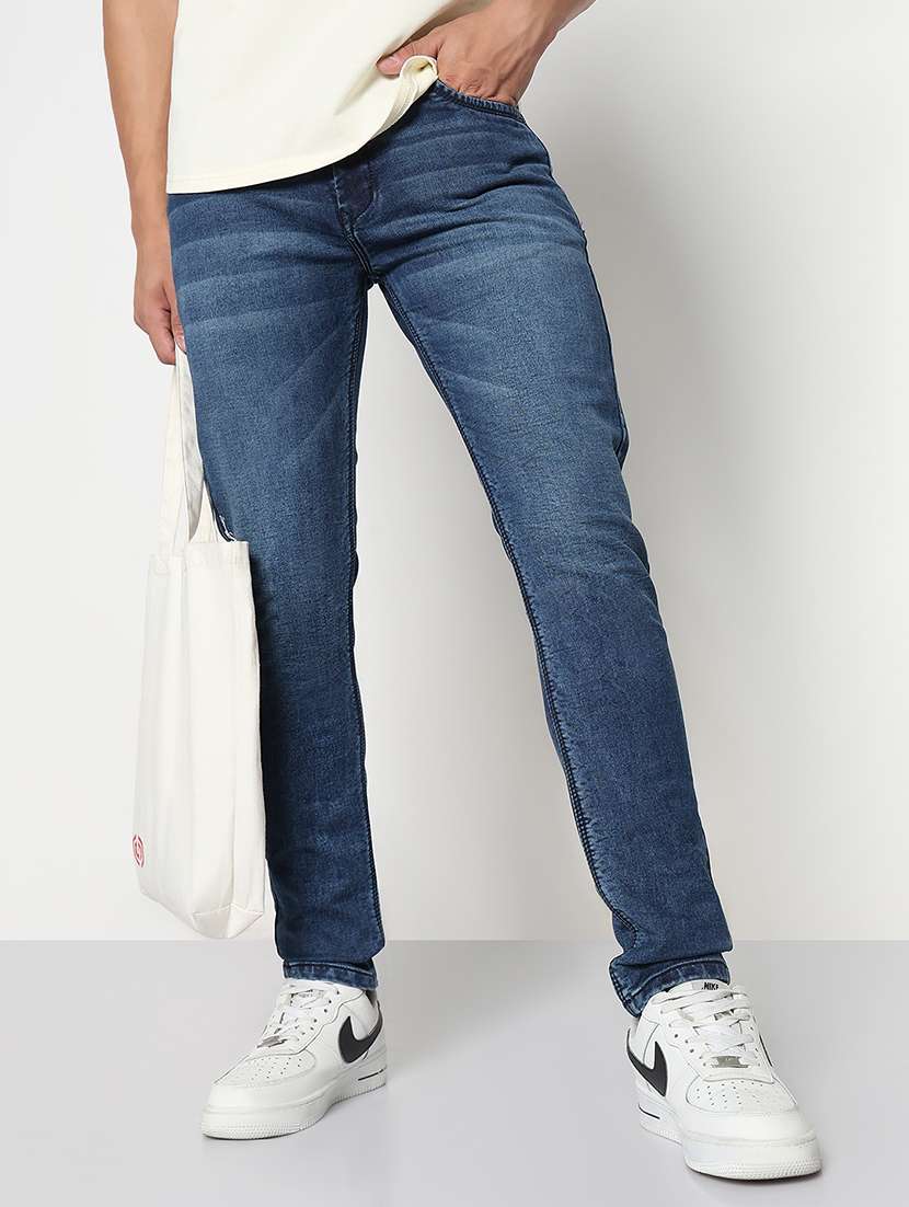 men solid mid rise slim fit jean - 21933445 - Zoom Image - 0