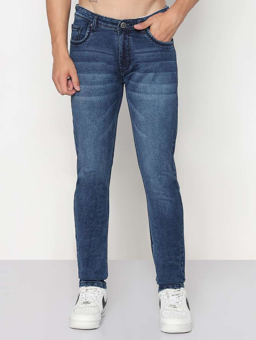 men solid mid rise slim fit jean - 21933445 -  Standard Image - 1