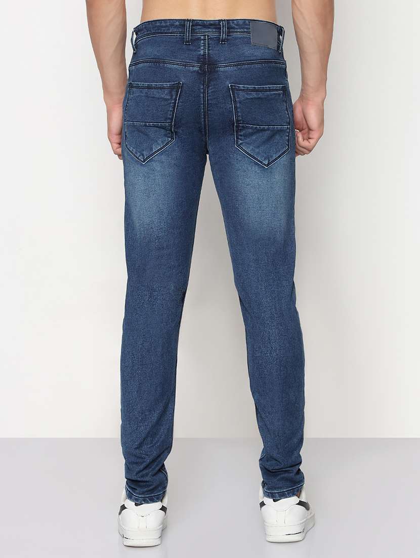 men solid mid rise slim fit jean - 21933445 - Standard Image - 4
