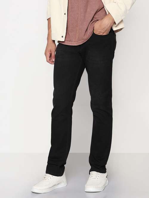 men black low rise full length jeans - 21933446 - Standard Image - 0