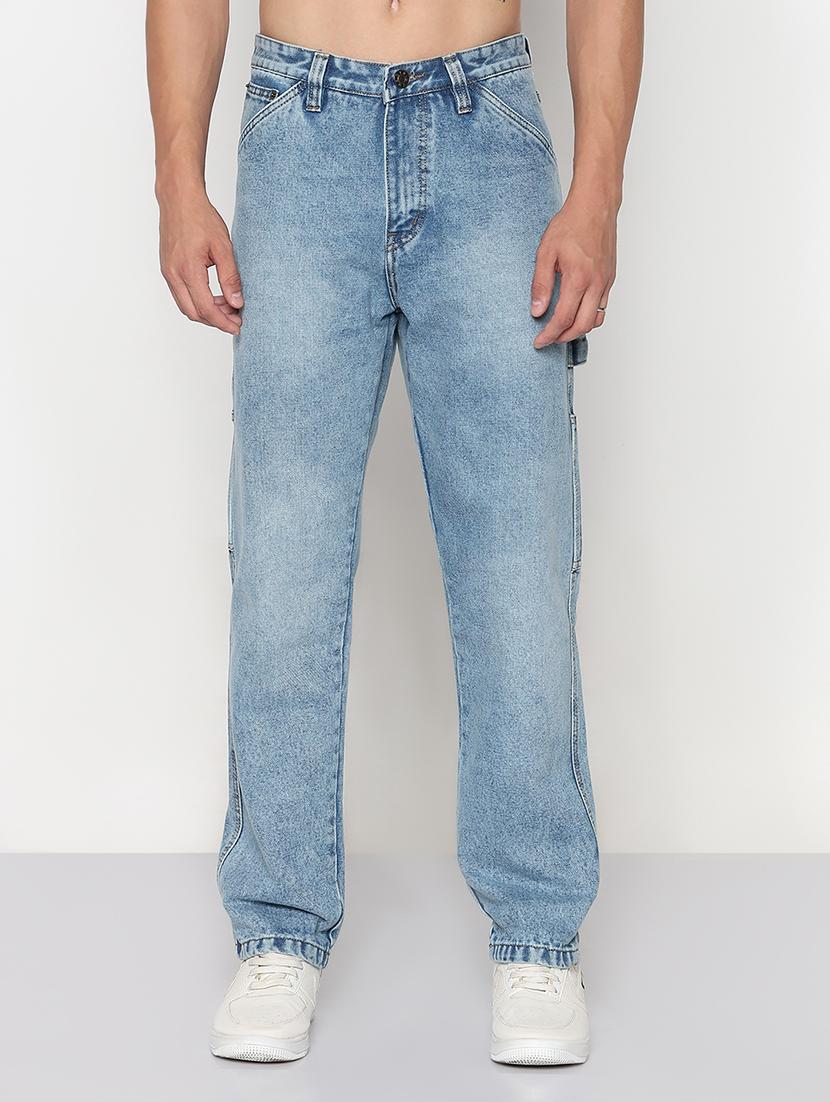 men solid mid rise baggy jean - 21933448 -  Standard Image - 1