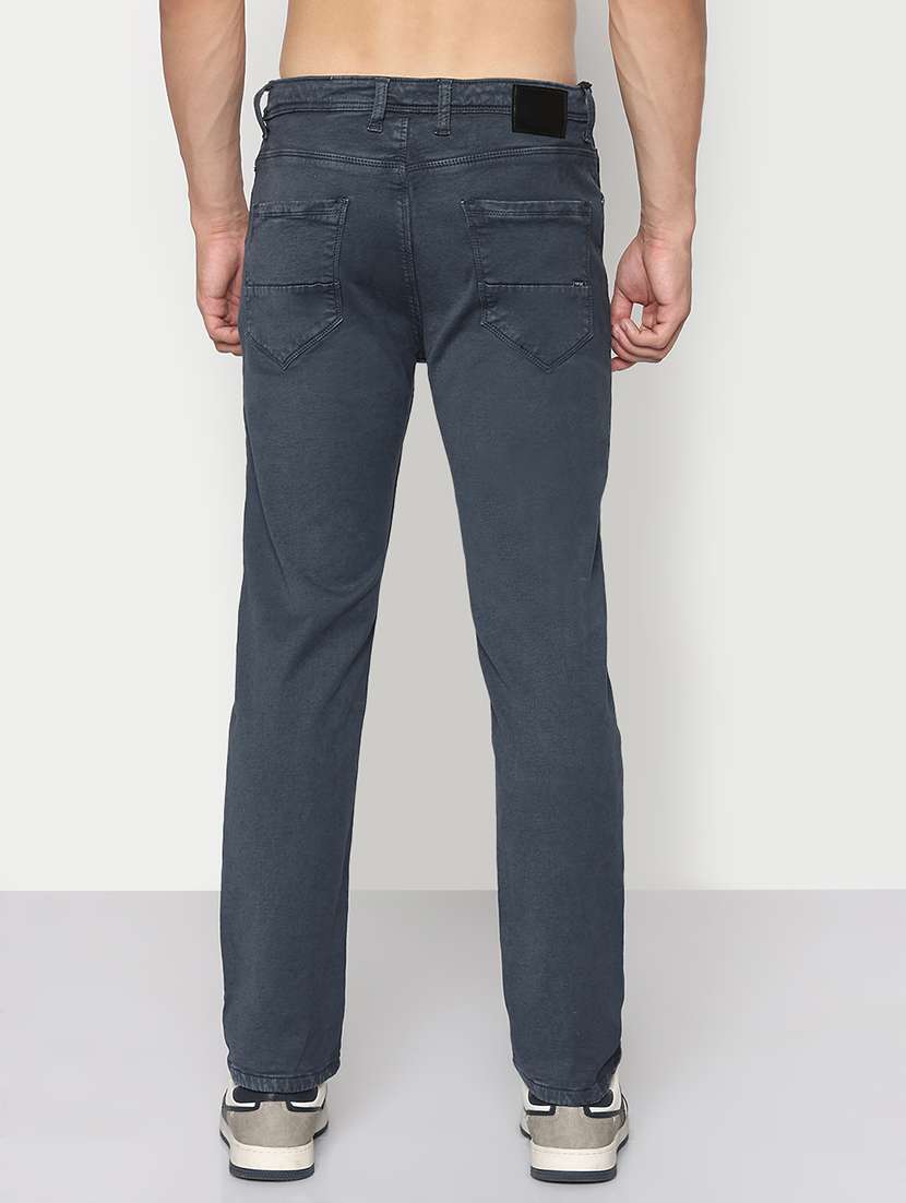 men solid mid rise straight fit jean - 21933449 - Standard Image - 4