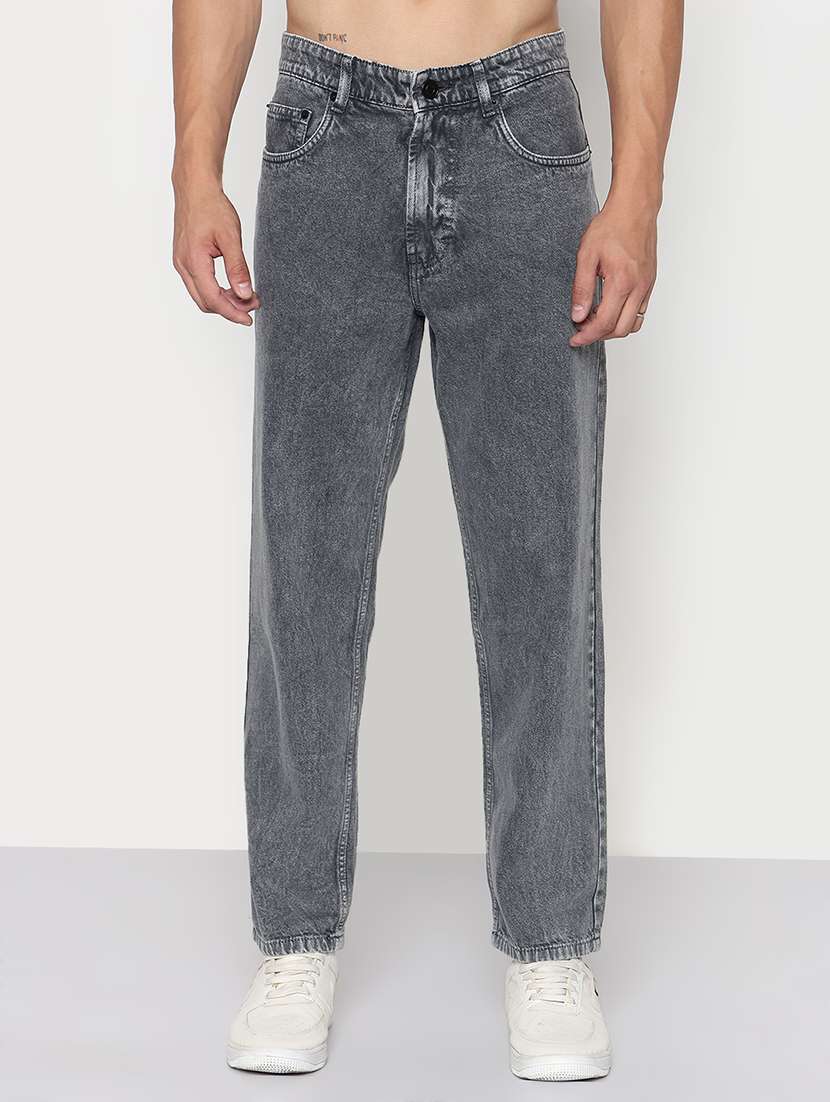 men solid mid rise straight fit jean - 21933454 -  Standard Image - 1