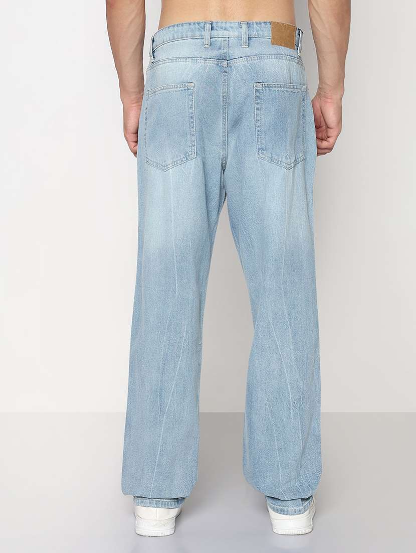 men solid mid rise baggy jean - 21933456 -  Standard Image - 4
