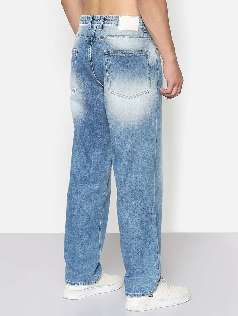 men solid mid rise baggy jean - 21933457 -  Standard Image - 4