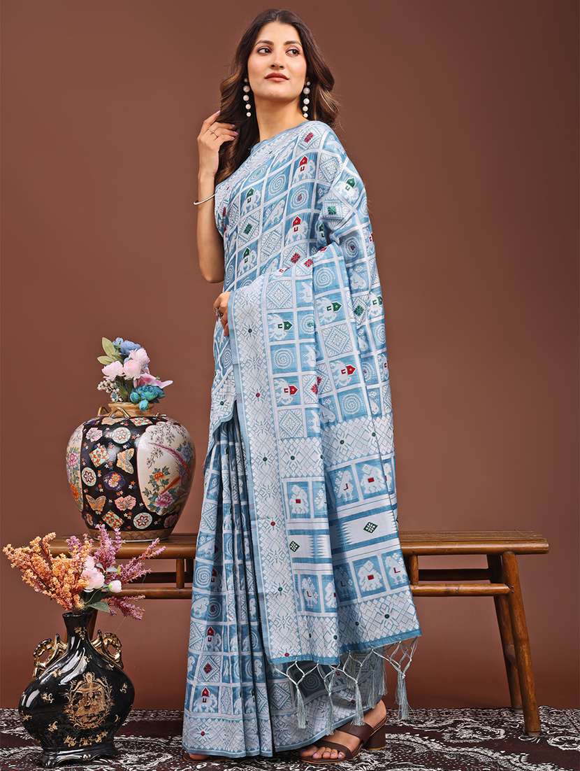 women self design patola saree with blouse - 21933489 -  Standard Image - 1