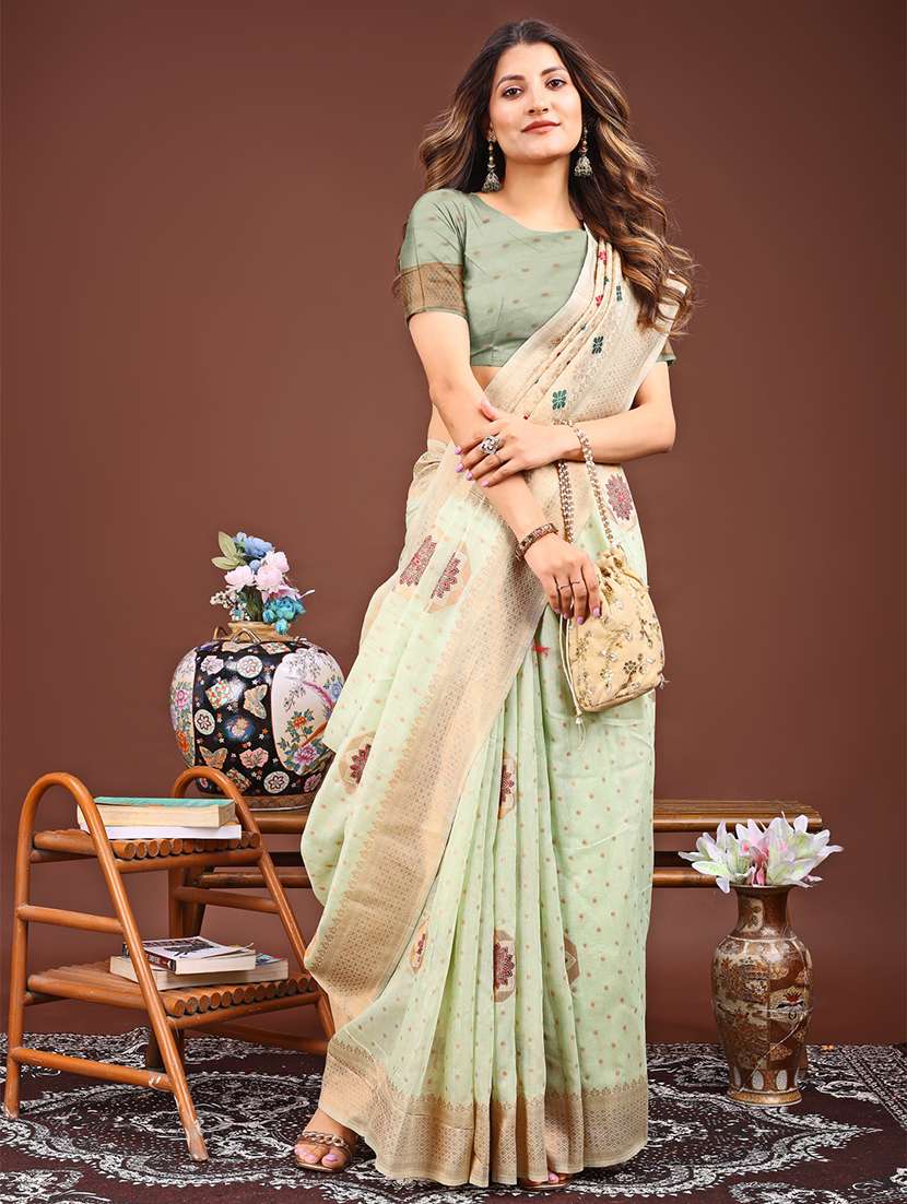 women self design bordered saree with blouse - 21933499 -  Standard Image - 4