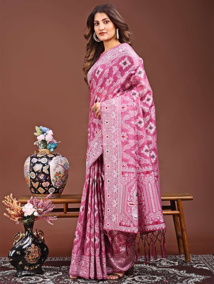 women self design bordered saree with blouse - 21933505 -  Standard Image - 1