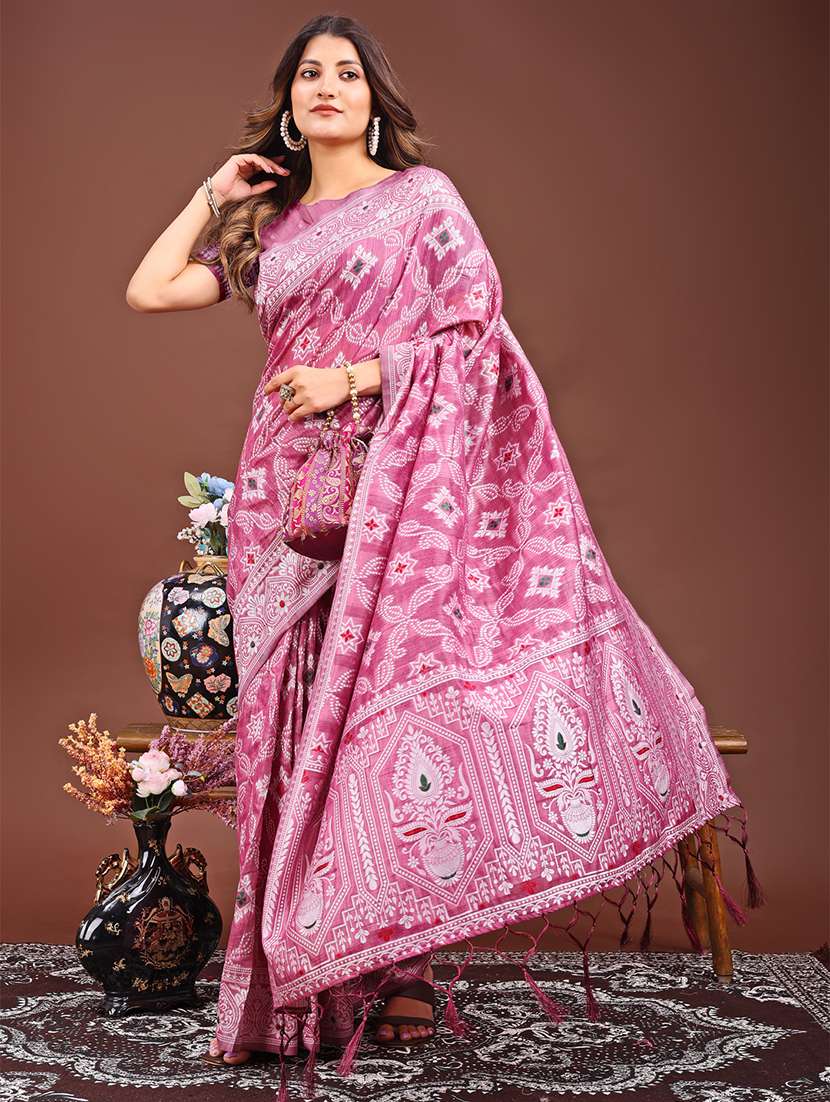women self design bordered saree with blouse - 21933505 -  Standard Image - 4