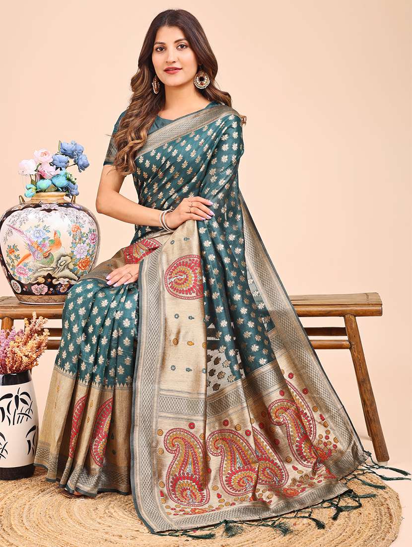 women self design paithani saree with blouse - 21933511 -  Standard Image - 4