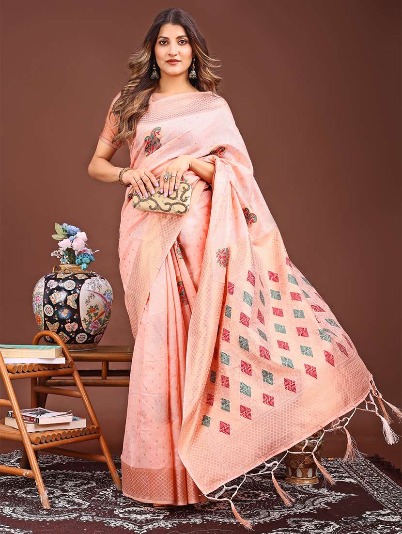 women self design bordered saree with blouse - 21933529 -  Standard Image - 4