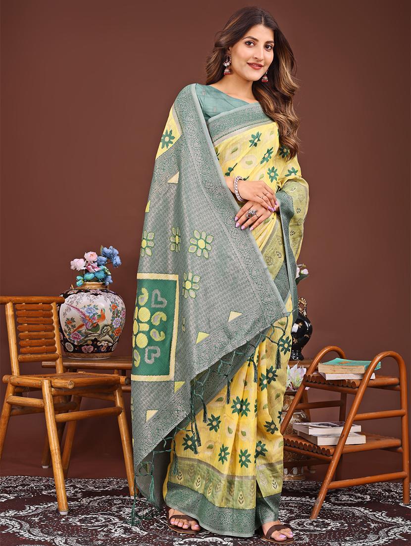 women self design bordered saree with blouse - 21933536 - Standard Image - 4