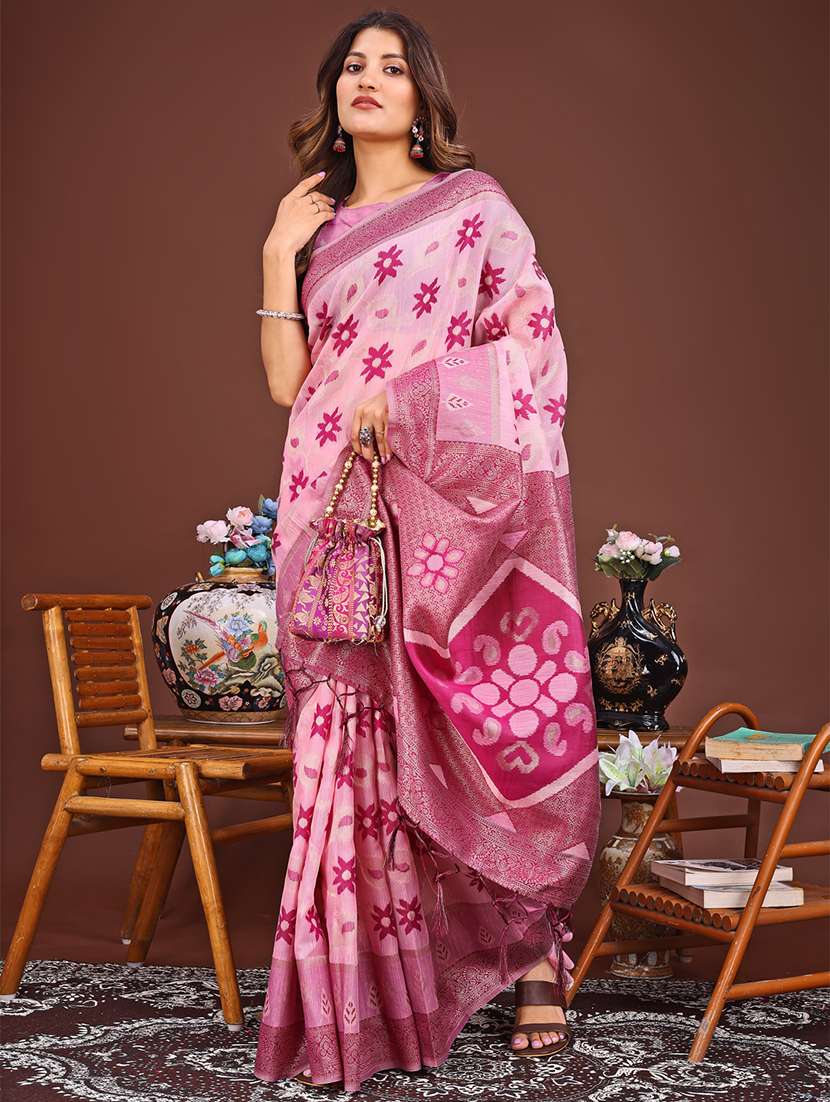 women self design bordered saree with blouse - 21933539 -  Standard Image - 4