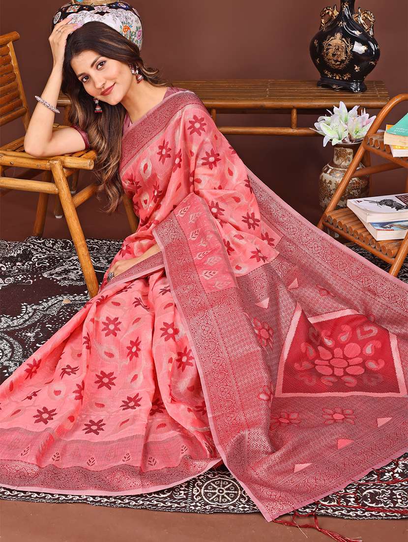 women self design bordered saree with blouse - 21933540 -  Standard Image - 4