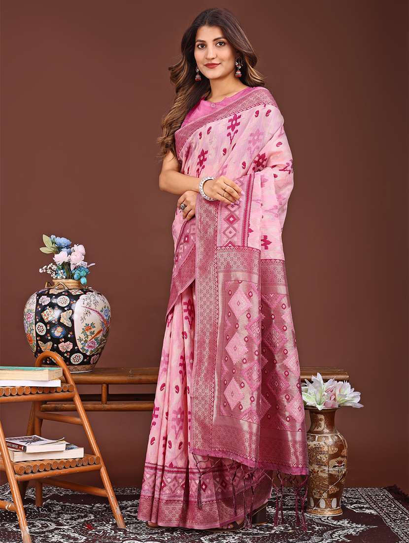 women self design bordered saree with blouse - 21933543 -  Standard Image - 1