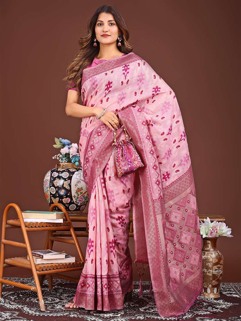 women self design bordered saree with blouse - 21933543 -  Standard Image - 4