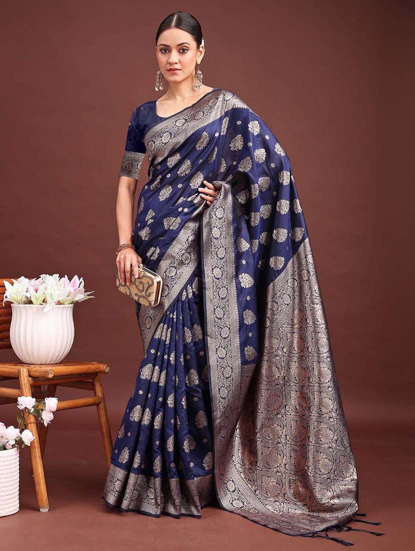 women self design banarasi saree with blouse - 21933555 -  Standard Image - 1
