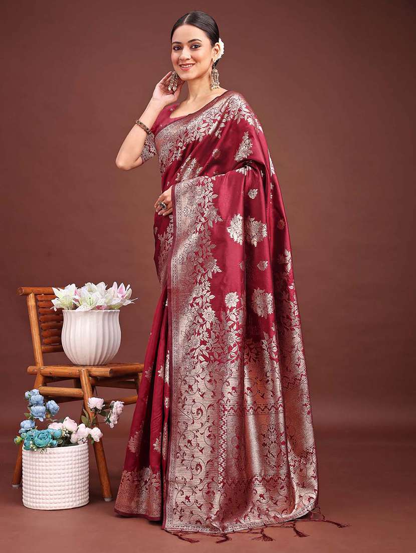 women self design banarasi saree with blouse - 21933562 -  Standard Image - 1