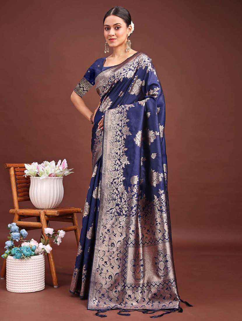 women self design banarasi saree with blouse - 21933563 -  Standard Image - 1