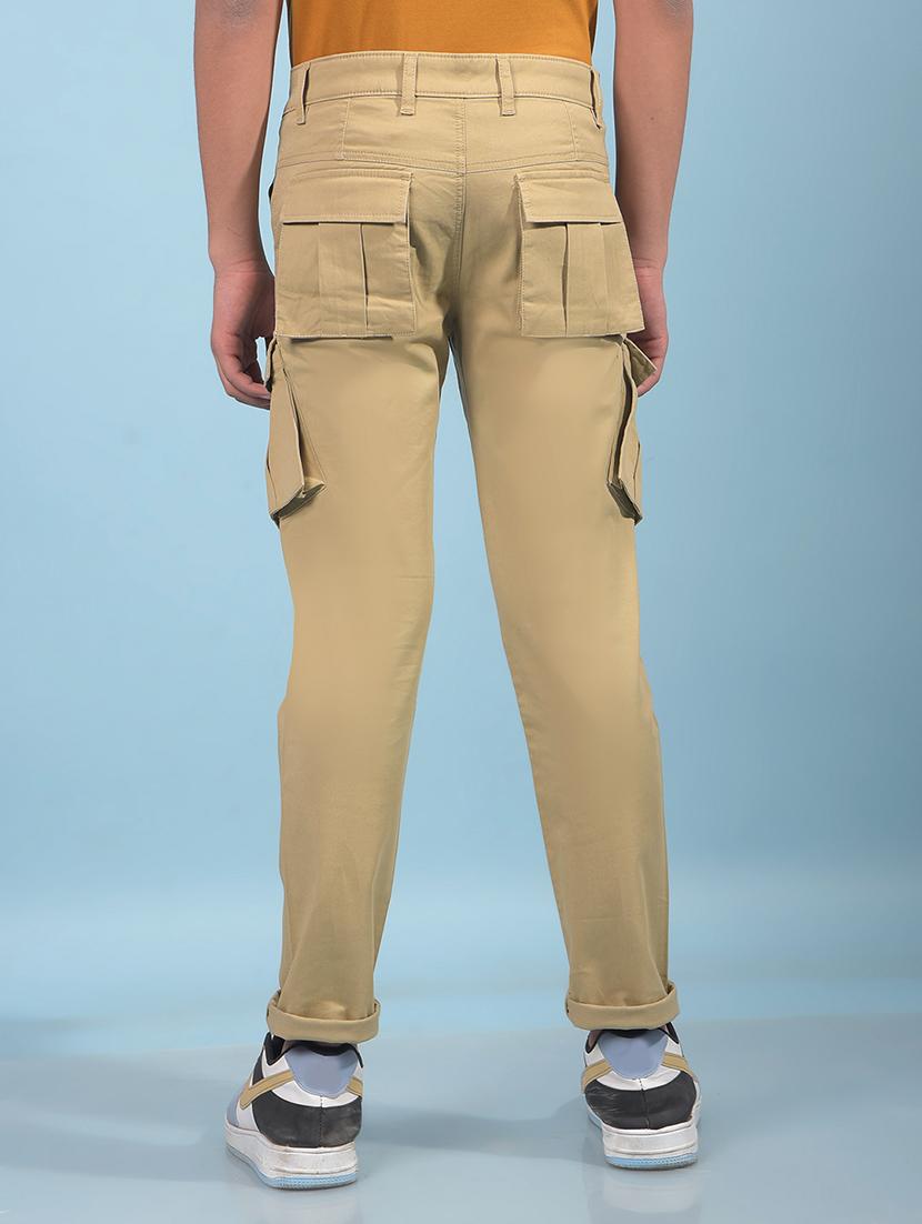 boys solid mid rise regular fit cargo - 21933566 - Standard Image - 4