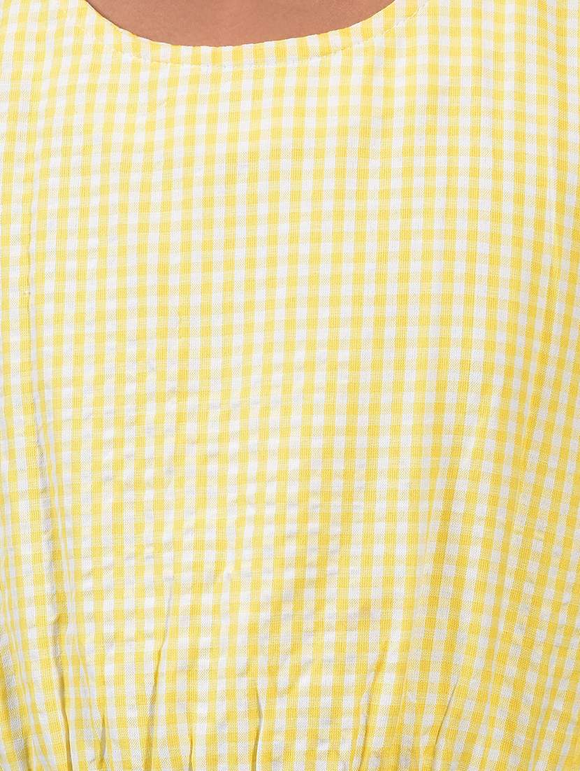 women checkered sleeveless tiered dress - 21933567 -  Standard Image - 4