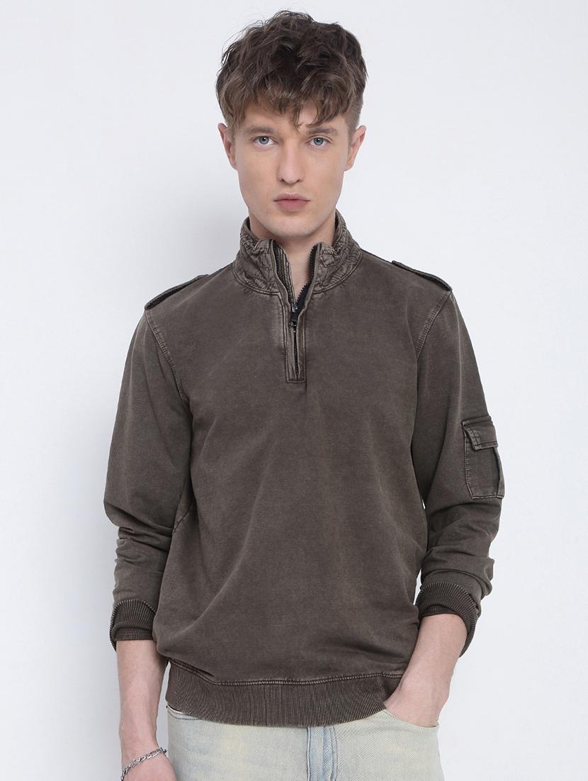 men solid long sleeve regular fit sweatshirt - 21933590 -  Standard Image - 1