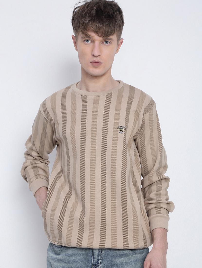 men striped long sleeve regular fit sweatshirt - 21933592 - Standard Image - 1