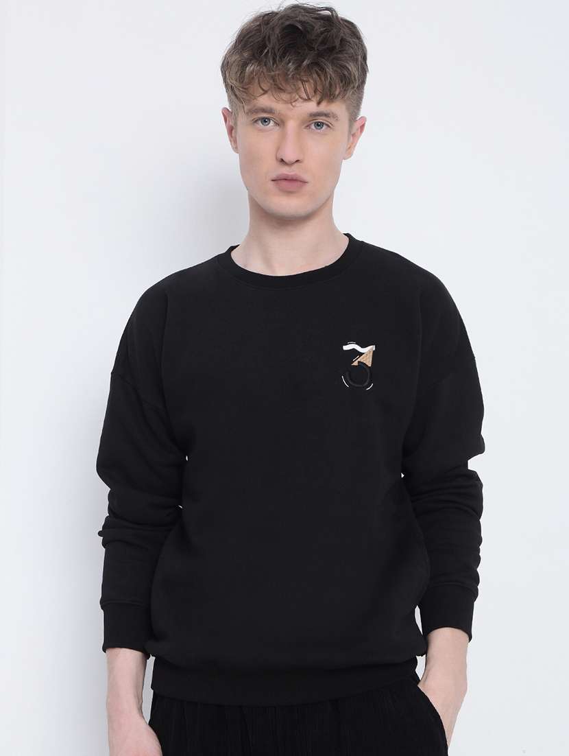 men black long sleeve regular fit sweatshirt - 21933594 -  Standard Image - 1