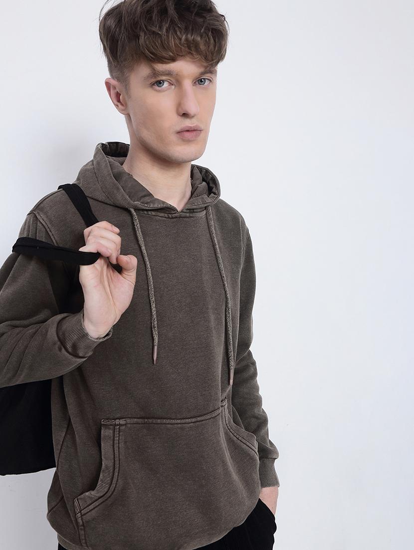 men solid long sleeve regular fit sweatshirt