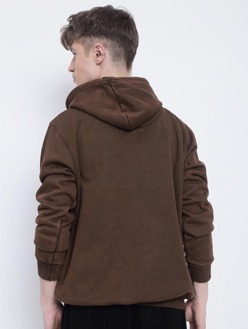 men solid long sleeve regular fit hooded sweatshirt - 21933602 - Standard Image - 4