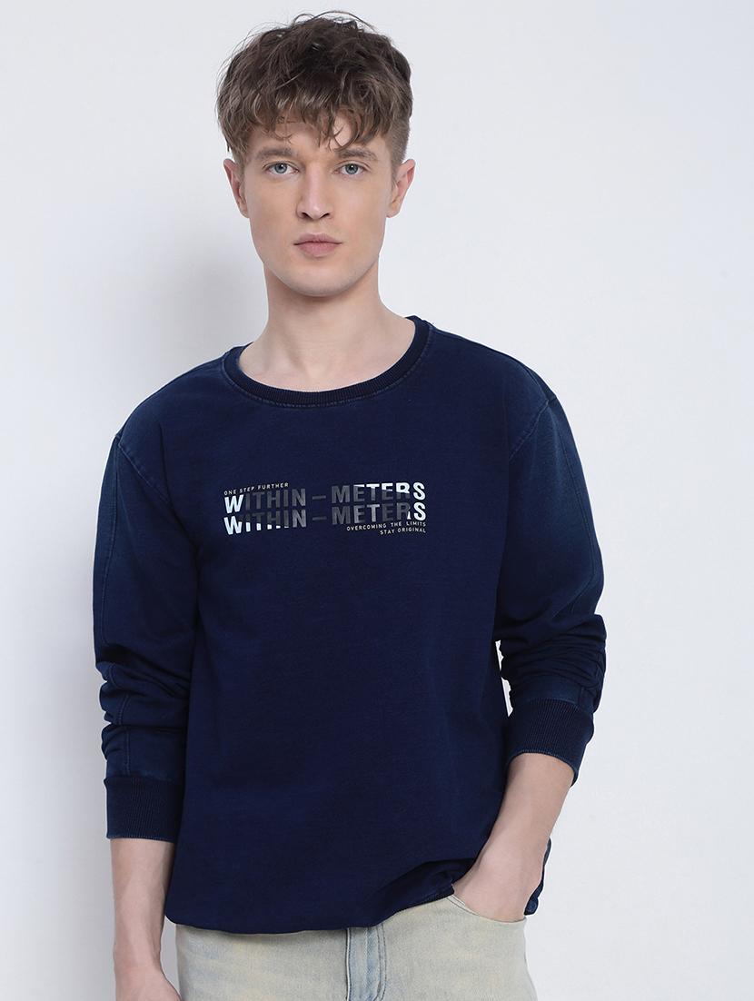 men typographic long sleeve regular fit sweatshirt - 21933603 - Standard Image - 1