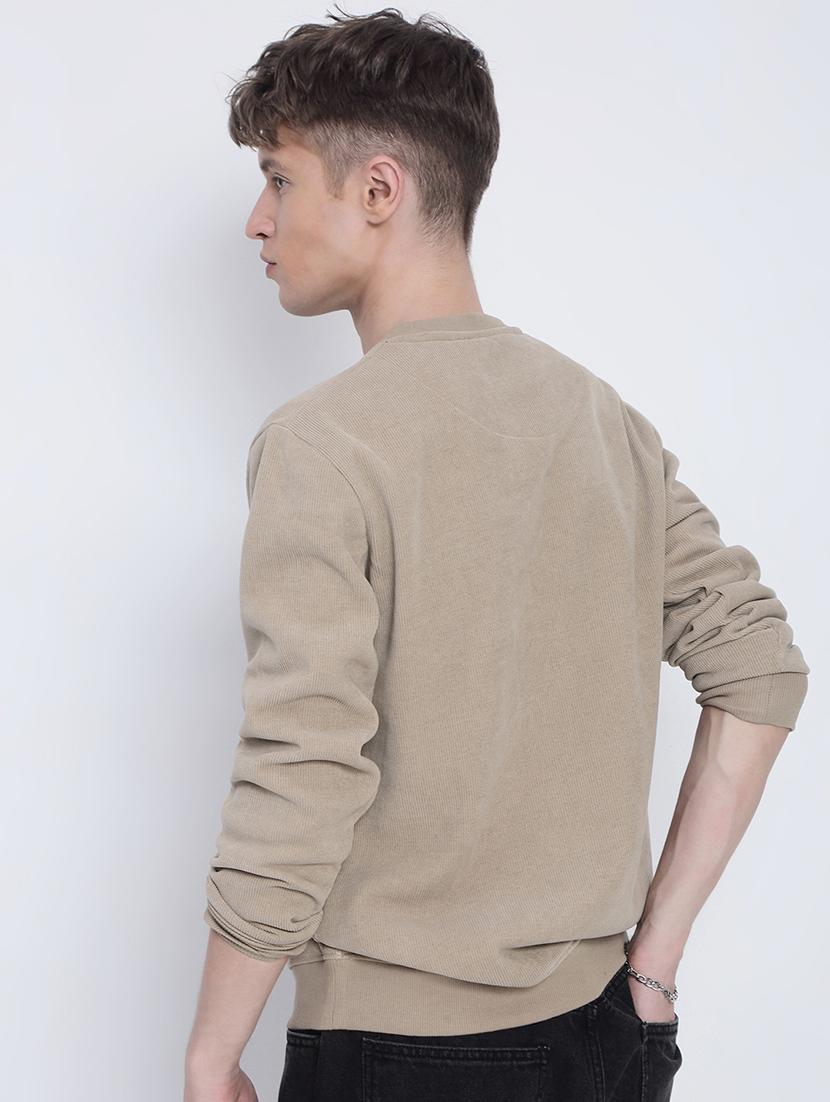 men solid long sleeve regular fit sweatshirt - 21933604 - Standard Image - 4