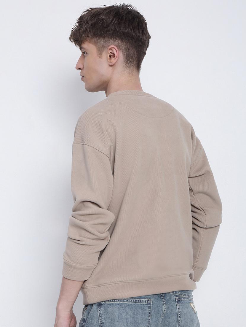 men solid long sleeve regular fit sweatshirt - 21933605 - Standard Image - 4