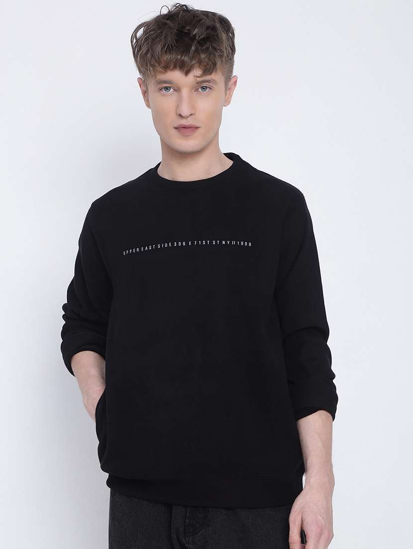 men typographic long sleeve regular fit sweatshirt - 21933607 -  Standard Image - 1