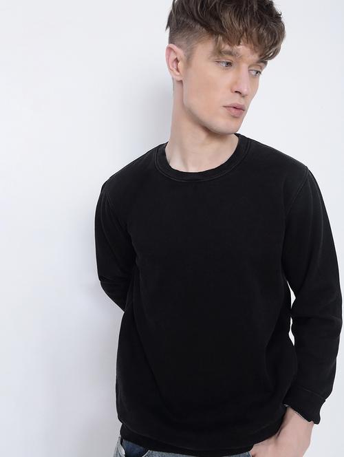 men solid long sleeve regular fit sweatshirt - 21933613 - Standard Image - 0
