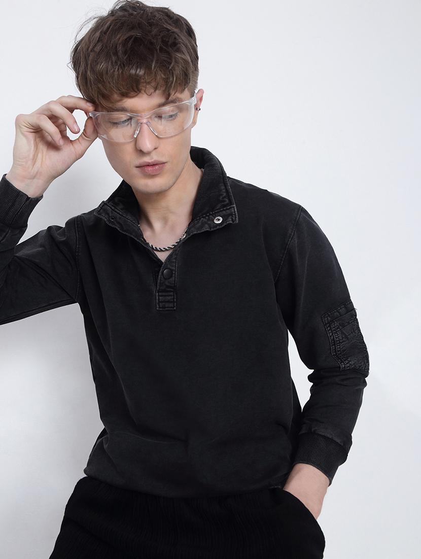 men solid long sleeve regular fit sweatshirt - 21933615 - Zoom Image - 0