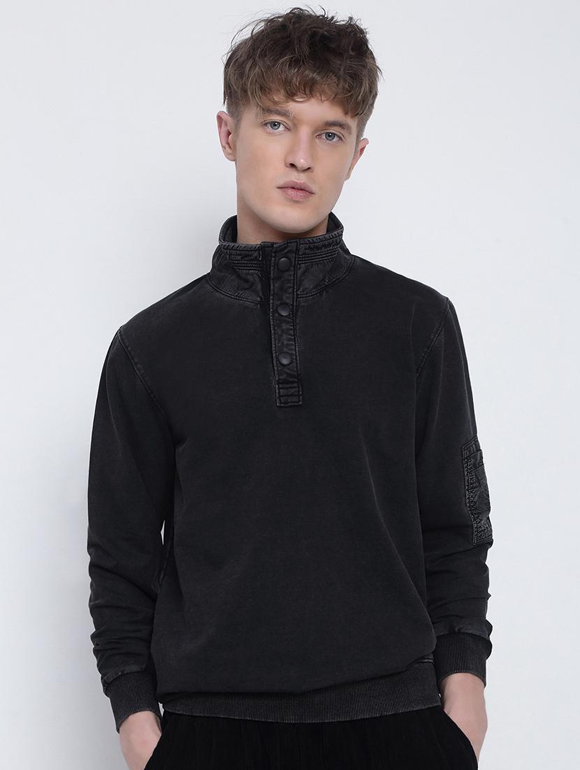 men solid long sleeve regular fit sweatshirt - 21933615 - Standard Image - 1