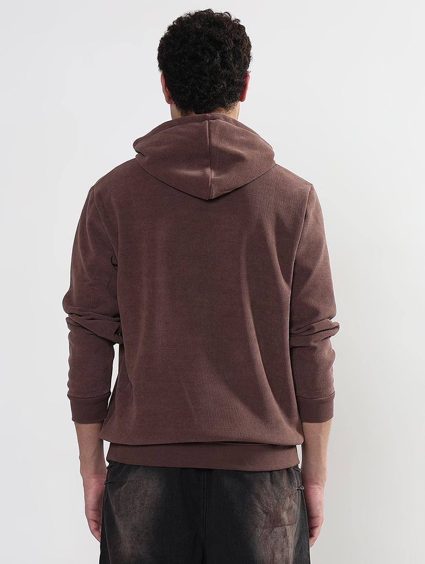 men solid long sleeve regular fit hooded sweatshirt - 21933616 - Standard Image - 4