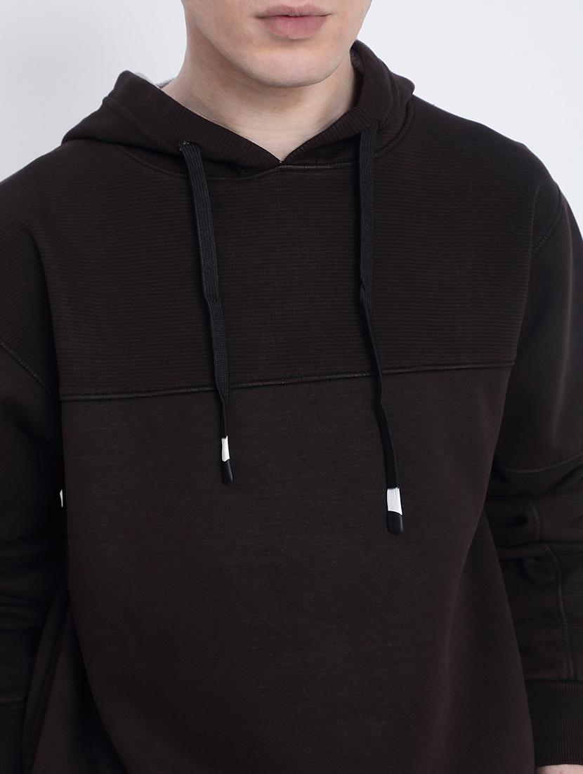 men solid long sleeve regular fit hooded sweatshirt - 21933618 - Standard Image - 4