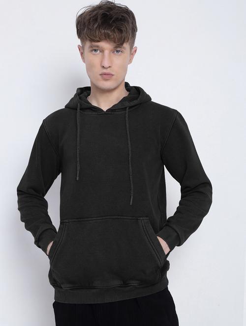 men solid long sleeve regular fit hooded sweatshirt - 21933619 -  Standard Image - 0