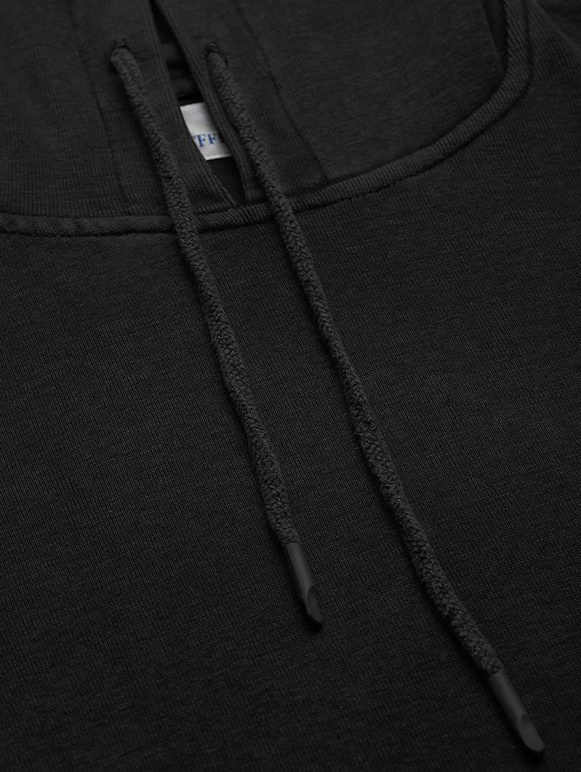 men solid long sleeve regular fit hooded sweatshirt - 21933619 - Standard Image - 6
