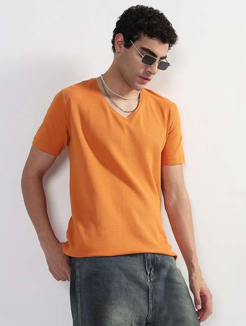 men solid short sleeves regular fit t-shirt - 21933622 -  Standard Image - 0
