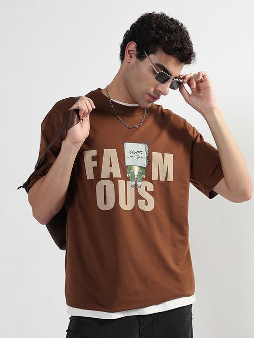 men printed short sleeves loose fit t-shirt - 21933626 - Standard Image - 0