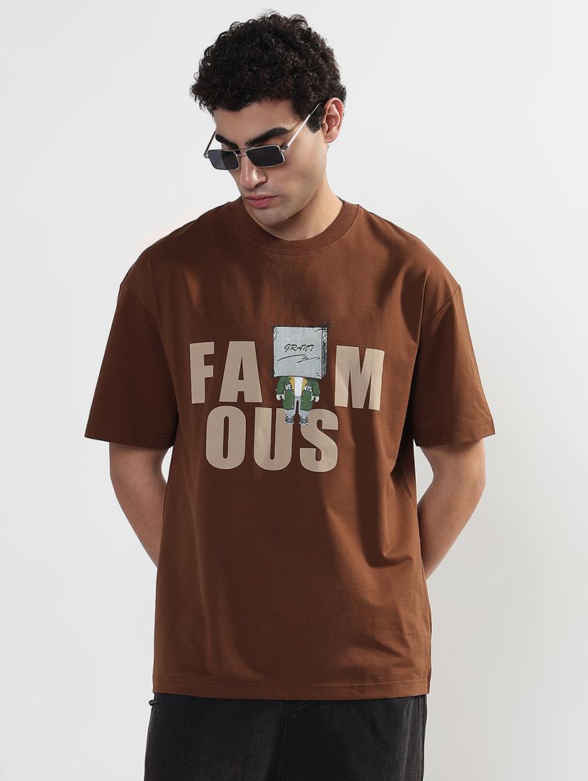men printed short sleeves loose fit t-shirt - 21933626 - Standard Image - 1
