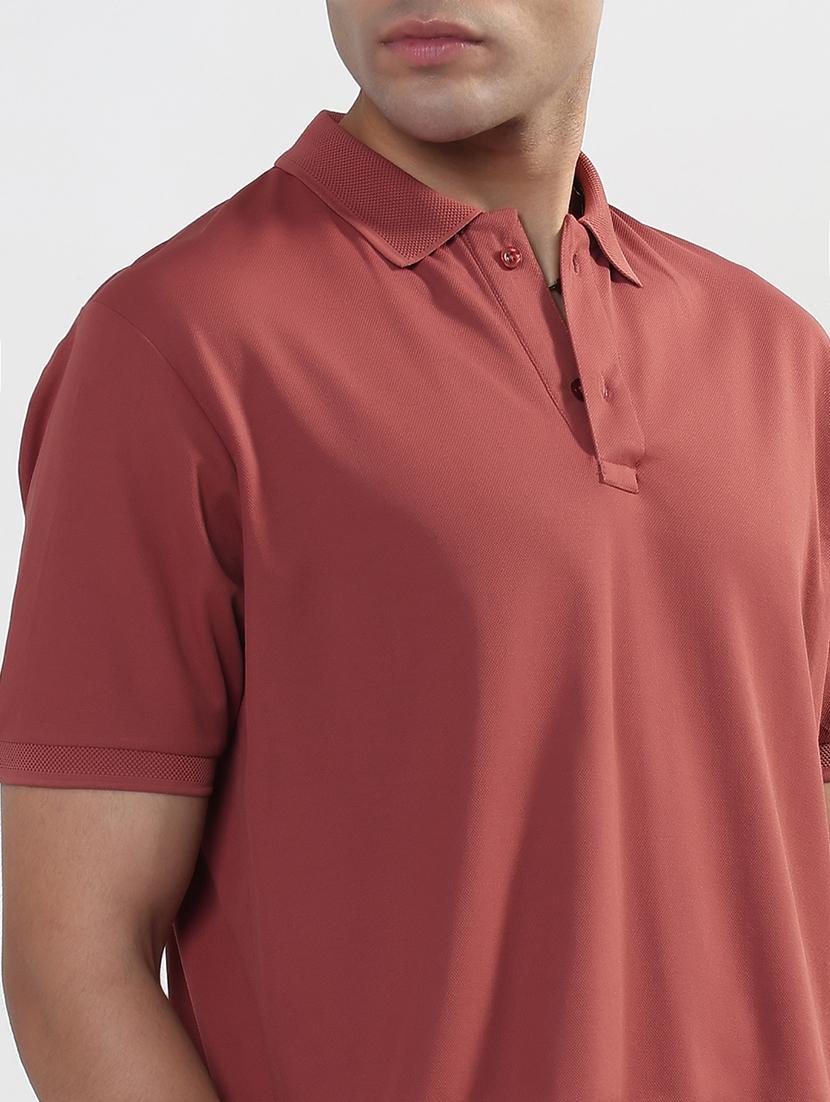 men solid short sleeves regular fit polo t-shirt - 21933627 - Standard Image - 4