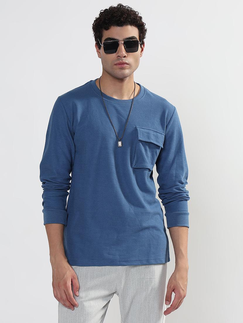 men solid long sleeves regular fit t-shirt - 21933628 - Standard Image - 1