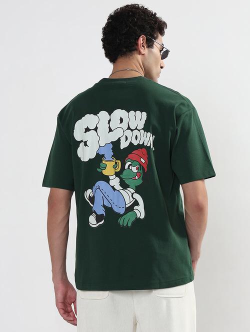 men printed short sleeves loose fit t-shirt - 21933630 - Standard Image - 0