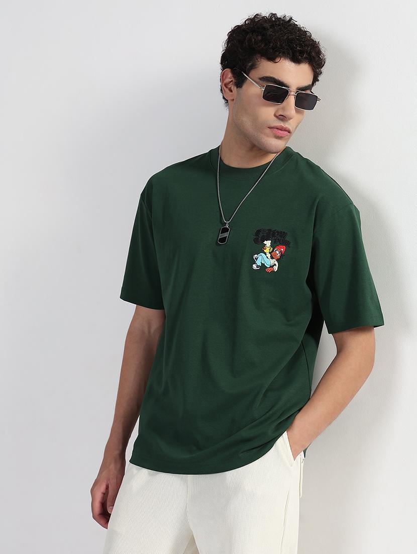 men printed short sleeves loose fit t-shirt - 21933630 - Standard Image - 1