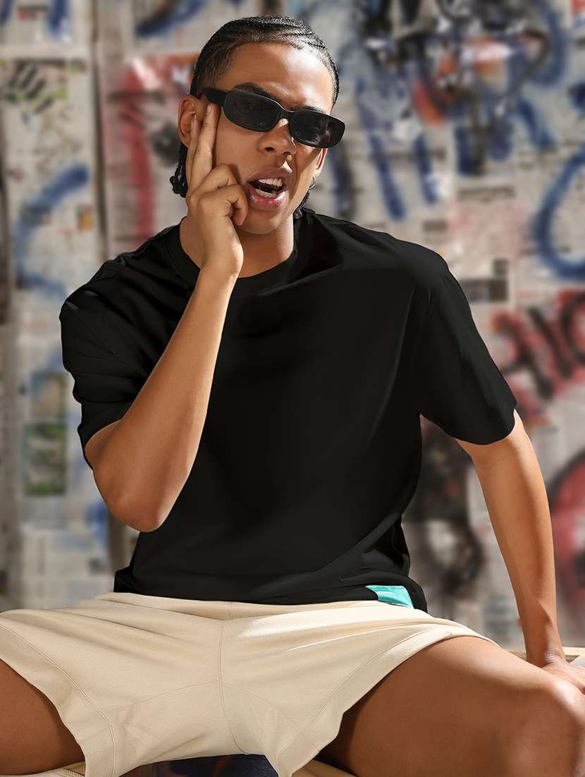 men printed short sleeves loose fit t-shirt